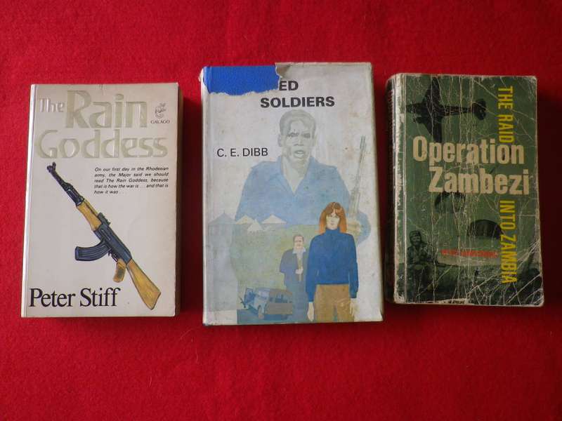 RHODESIA - 3 X NOVELS BASED ON THE BUSH WAR - NOTE CONDITION       (8441)