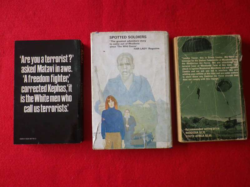 RHODESIA - 3 X NOVELS BASED ON THE BUSH WAR - NOTE CONDITION       (8441)