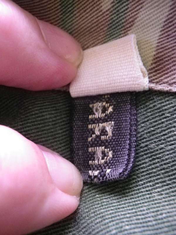 RHODESIAN ARMY LONG SLEEVE CAMMO SHIRT - SOME BUTTONS MISSING + MINOR REPAIRS - PARAMOUNT (8439)