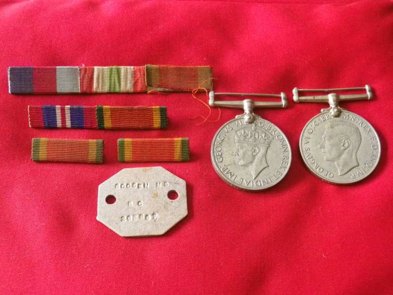 SA UNION FORCES - WW2 PART MEDAL LOT 282820 PJP GOOSEN UNRESEARCHED   (8451)