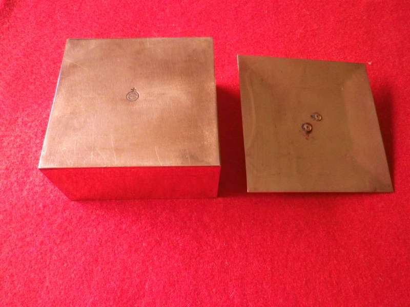 NORTHERN RHODESIA POLICE COPPER BOX - `NDOLA POLICE CLUB 1964 `  - SIZE 10 X 10 X 5cm   (8564)