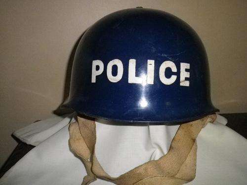 RHODESIA - BSAP "BLUE" RIOT HELMET