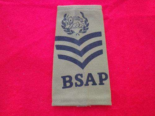 RHODESIA - BSAP SENIOR SERGEANT EPAULETTE SLIP ON