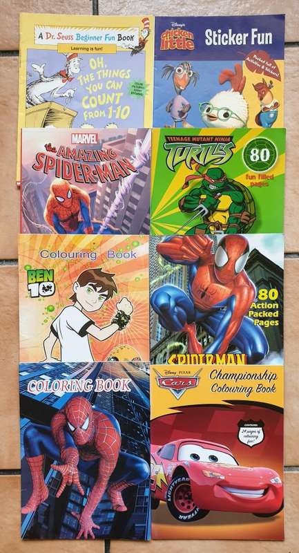 Bulk Lot of 8 x Children's Classic Character Activity, Sticker & Colouring Books