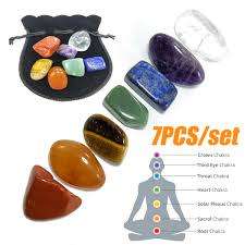 7 Piece Chakra Stone Set for Healing & Comes with Organza Bag