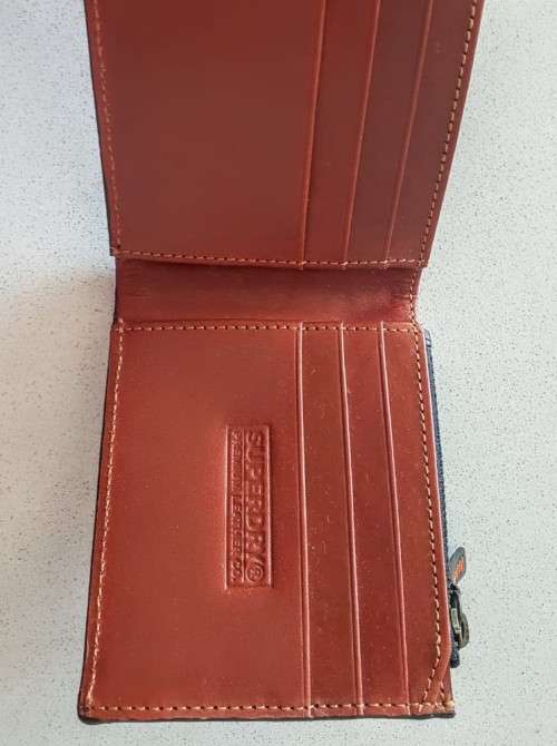 Branded Men's Superdry Leather Wallet / Bargain Starting Bid, at Less than Half the Price!