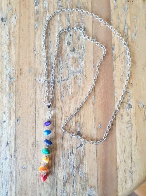 Longer Length Necklace with Chakra Stones