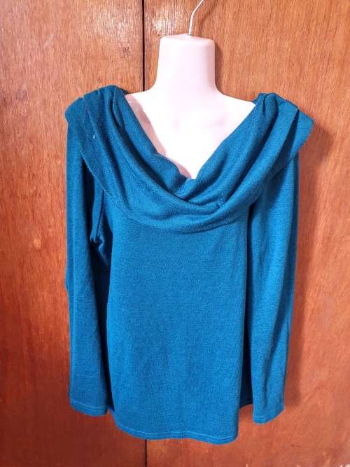 Teal jersey with scooped neck by Oasis (Foschini) Size: 18 / Bargain Starting Bid!