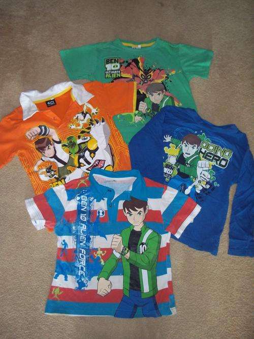 Mixed lot of boys "Ben 10" Tshirts (5 in total) - secondhand