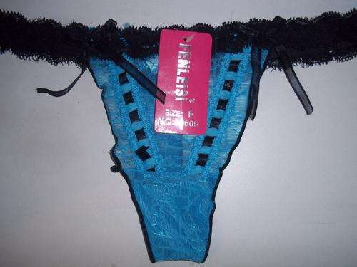 Sexy turquoise g-string panties