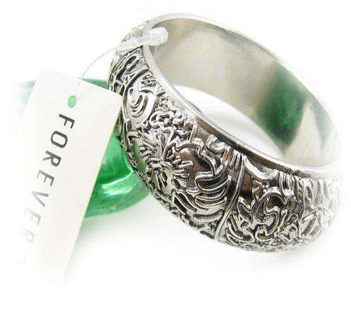 Forever 21 Silver Chunky Bracelet with Beautiful Ornate Design