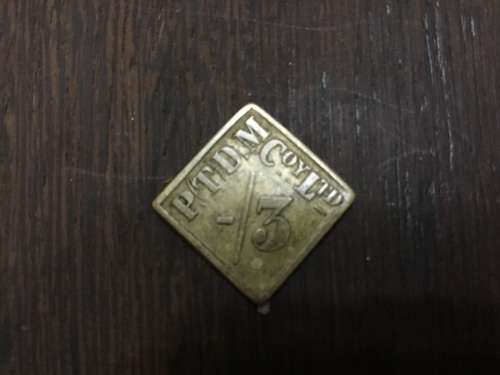 Pretoria Transvaal Diamond Co 3d token. Extremely rare