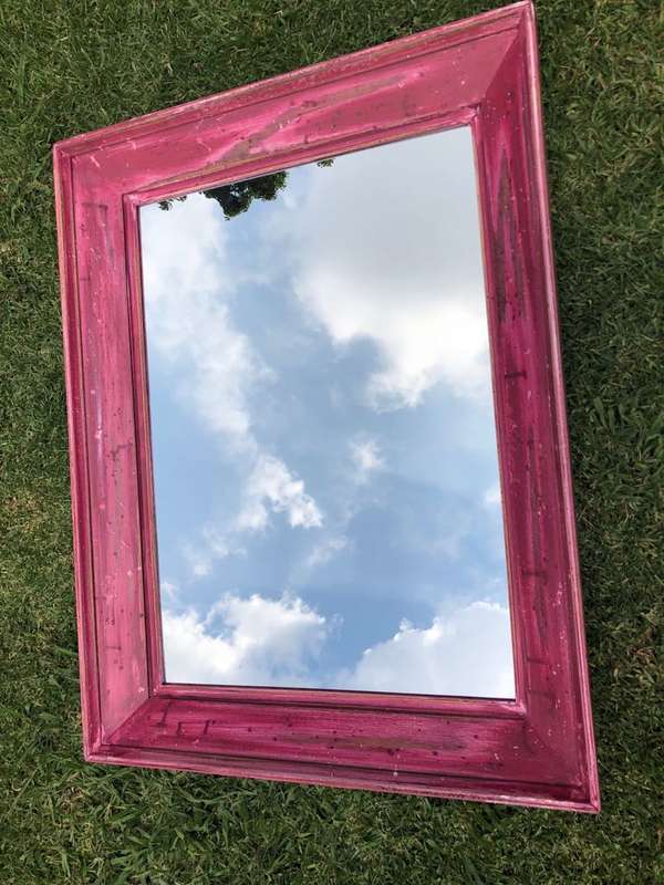 #markedDown. Bold beautiful Red statement **VINTAGE WOODEN FRAME - Annie Sloan Makeover**