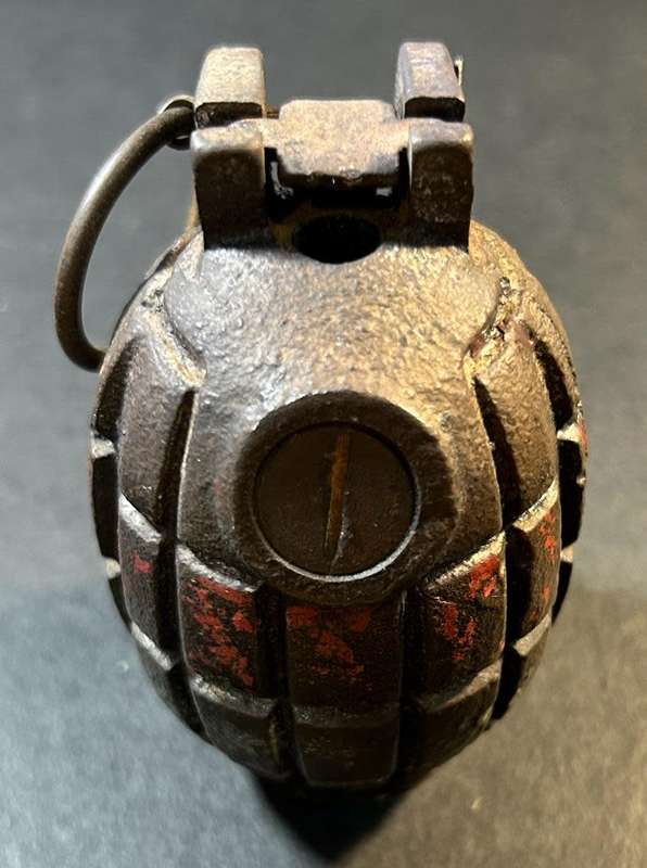 World War 2 Mills Hand Grenade Complete ( Inert - Deactivated ) - Mills Bomb