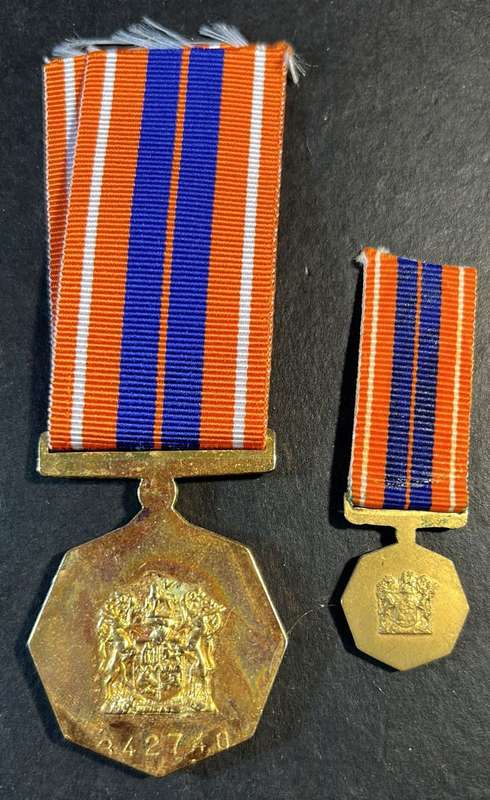 SADF - Full Size plus Miniature Pro Patria Medal Set