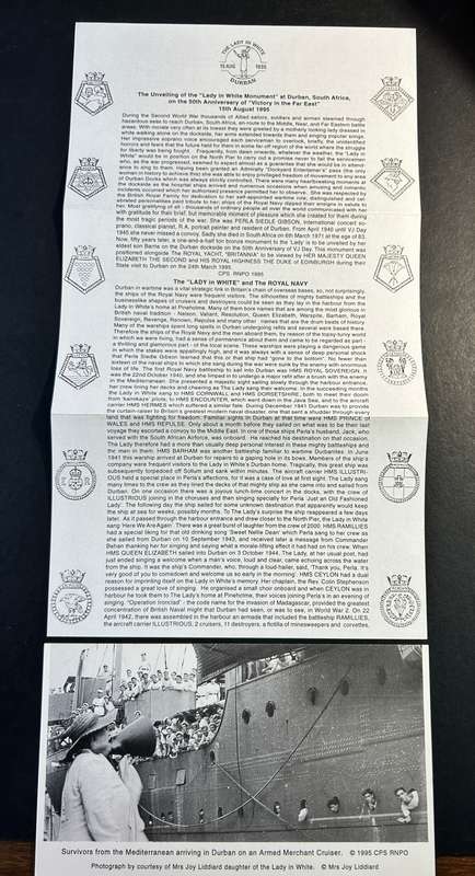 The Unveiling of the Lady in White 50th ann letter