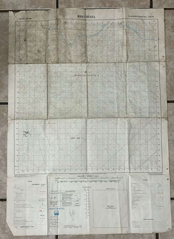 Rhodesia - Vintage Map ( Poor Condition )