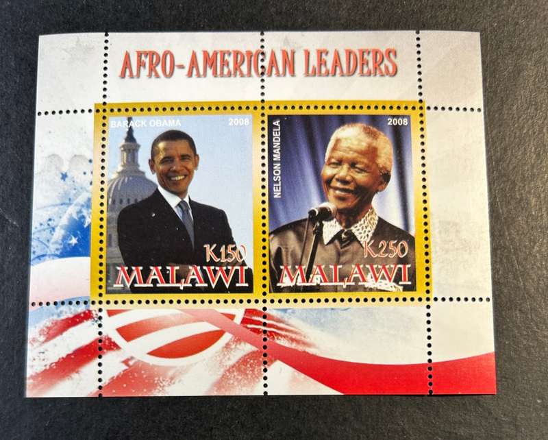 Afro American Leaders Mandela and Obama