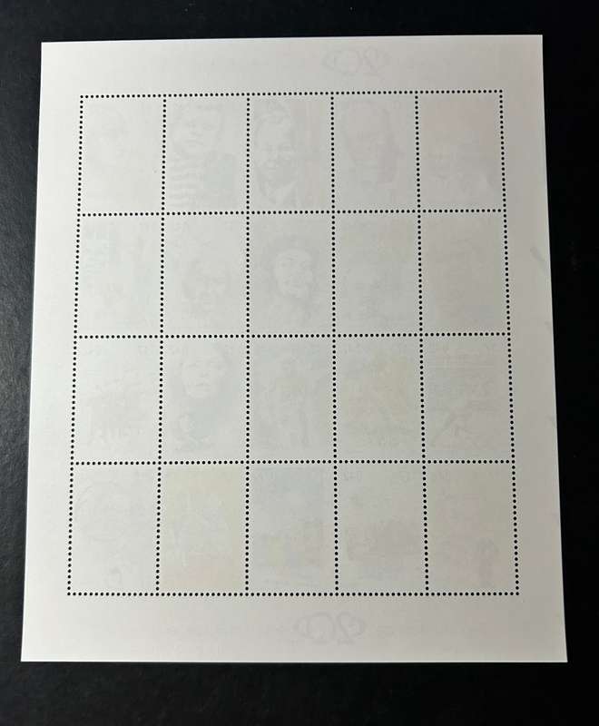 Belgium block of stamps. Personalities
