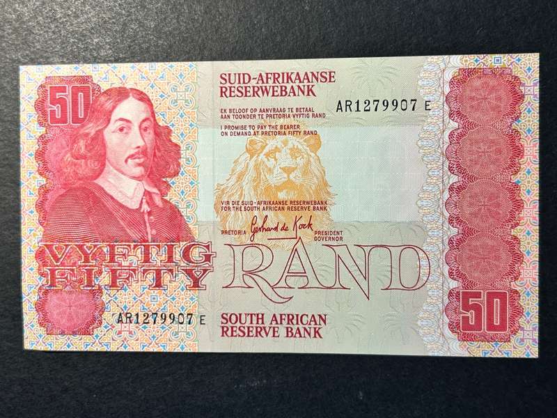 Gerhard de Kock R50 note