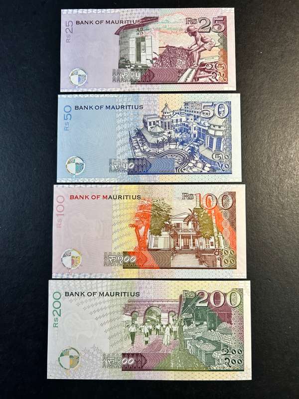 Mauritius set. From 20 to 200