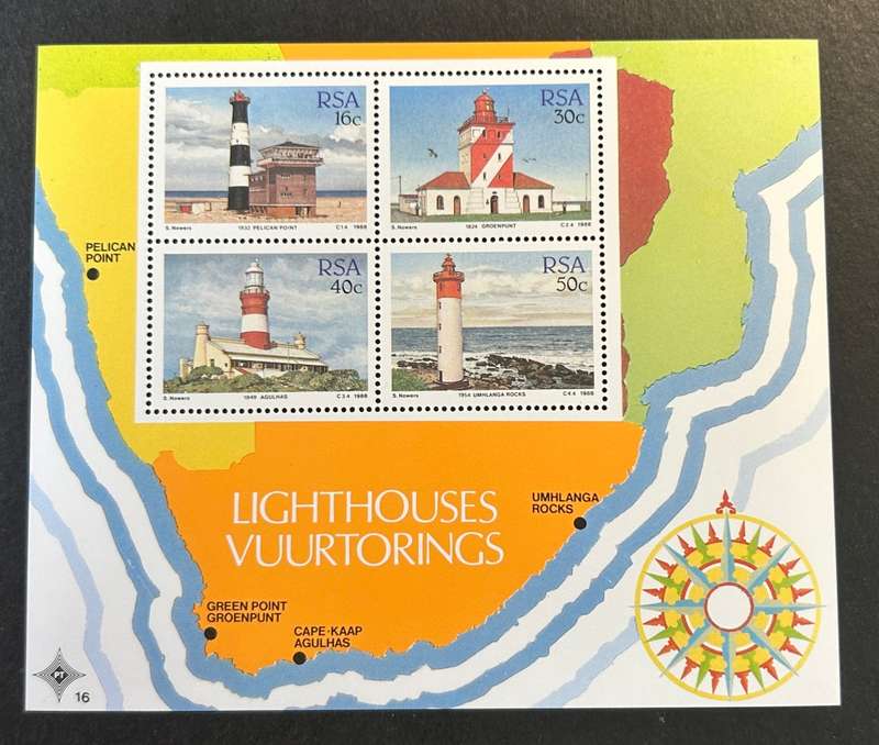 Lighthouses stamp sheet