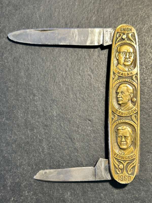 1960 Union pocket knive - botha, smuts, herzog, malan, strijdom and verwoerd