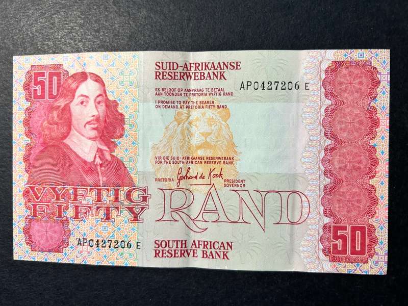 Gerhard de Kock R50 note.