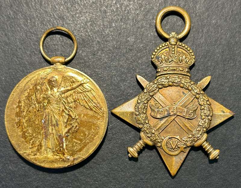Full Size World War One Pair to:PTE N.A White Ermelo CDO/S.A.V.C
