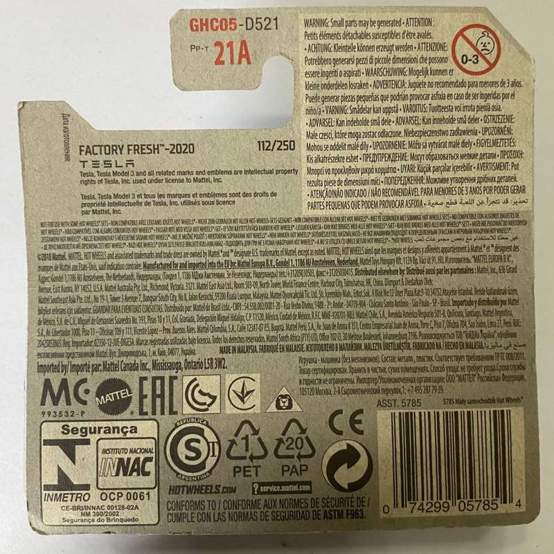 Hotwheels Diecast on Card:2020 Factory Fresh
