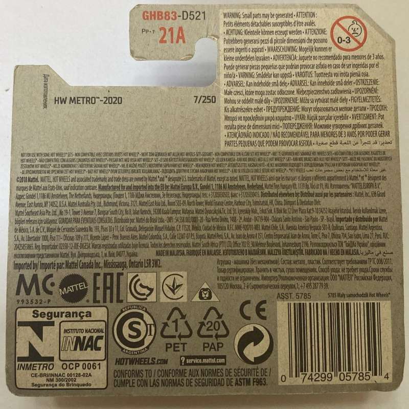 Hotwheels Diecast on Card:2020 HW Metro