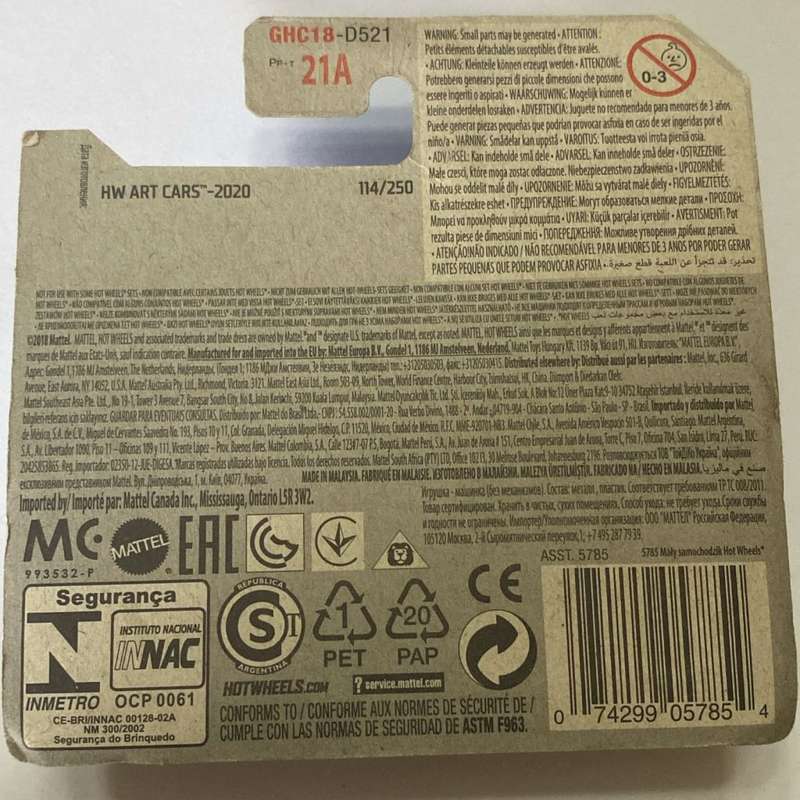 Hotwheels Diecast on Card:2020 HW Art Cars