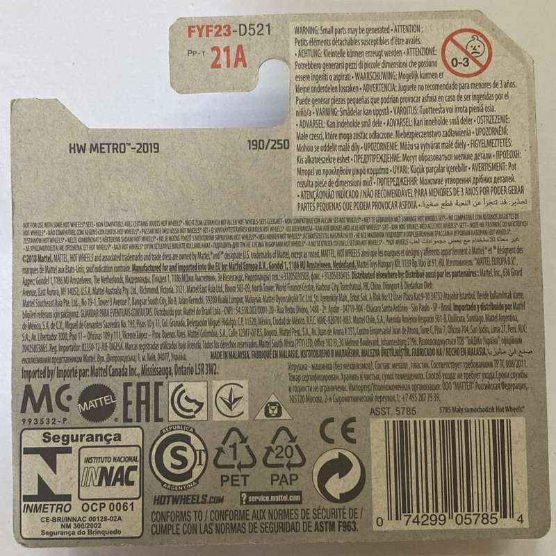 Hotwheels Diecast on Card:2019 HW Metro