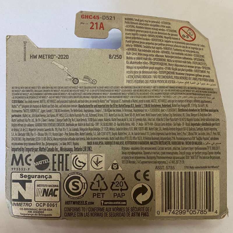 Hotwheels Diecast on Card:2020 HW Metro