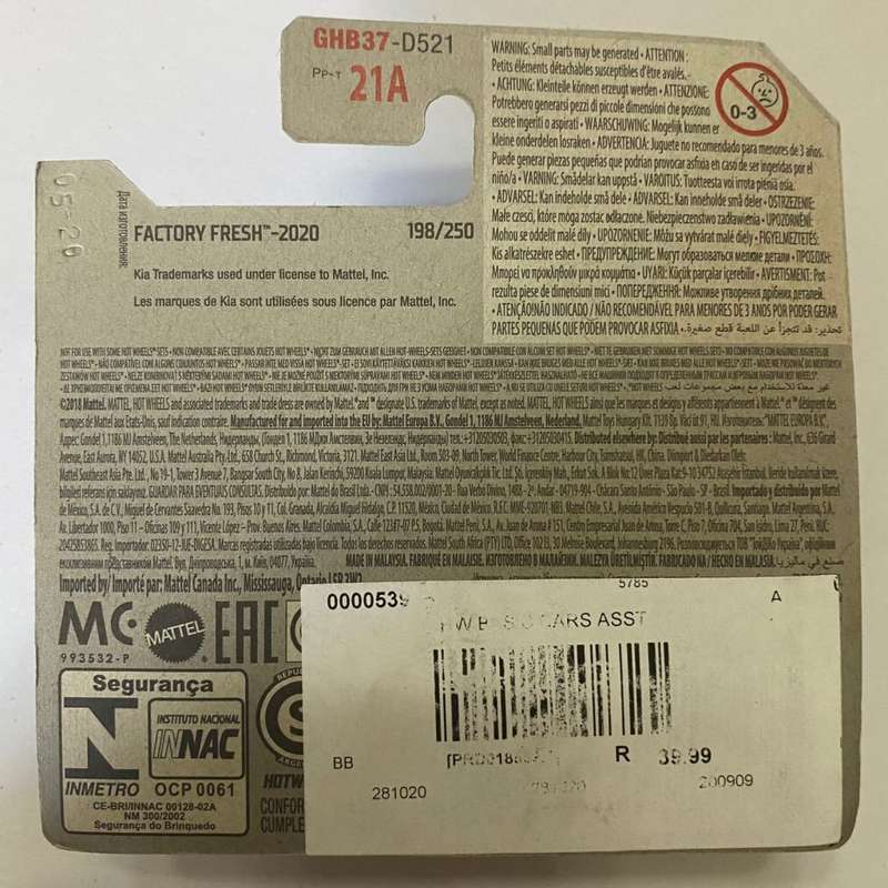 Hotwheels Diecast on Card:2020 Factory Fresh