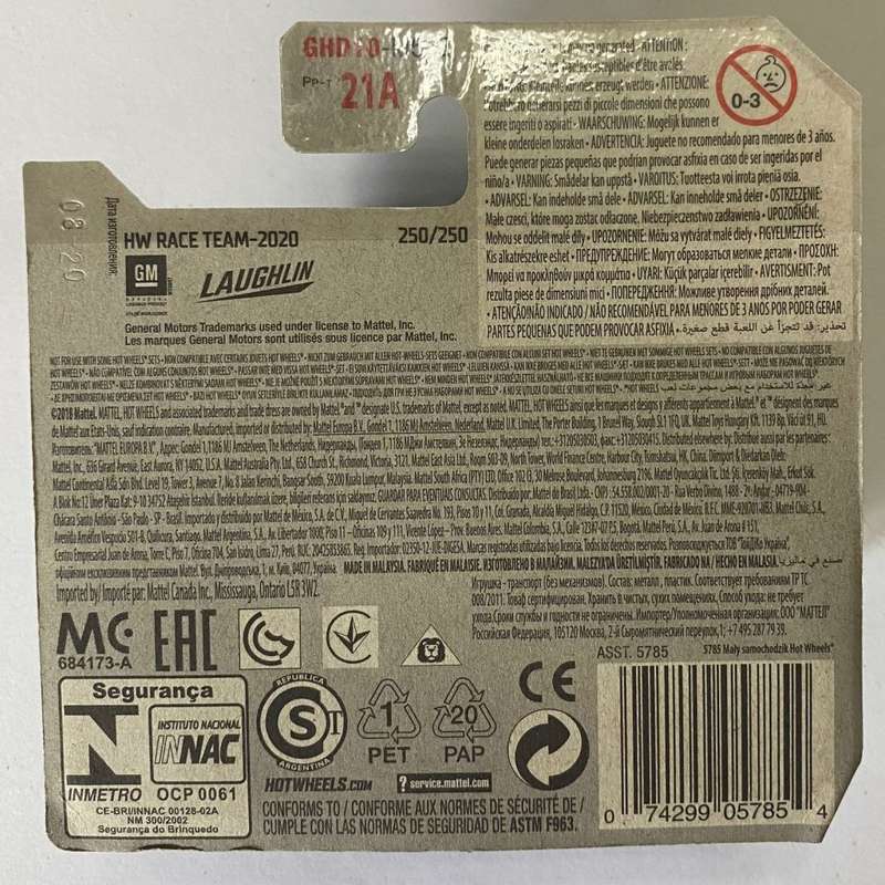 Hotwheels Diecast on Card:2020 HW Race Team