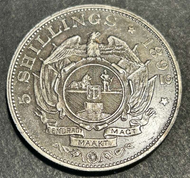 ZAR 1892 5 Shilling Single Shaft