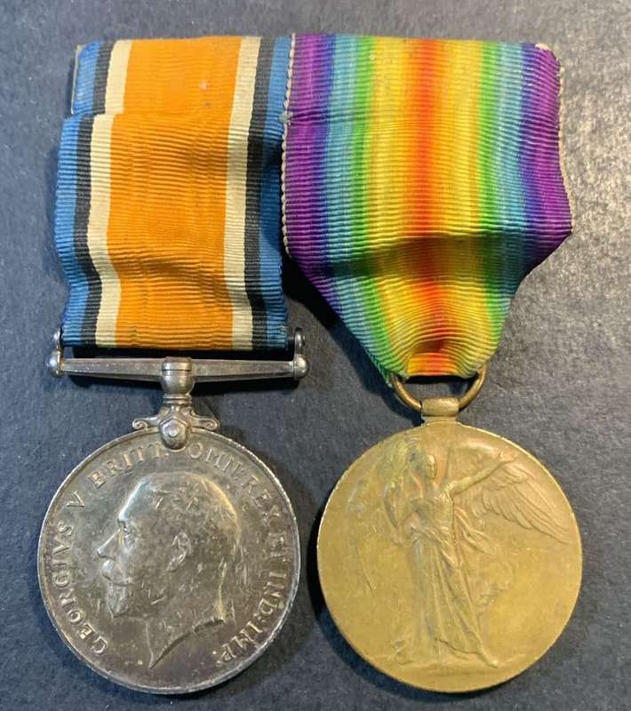 Full Size World War One Pair to:E.Miller ORD R.N.V.R