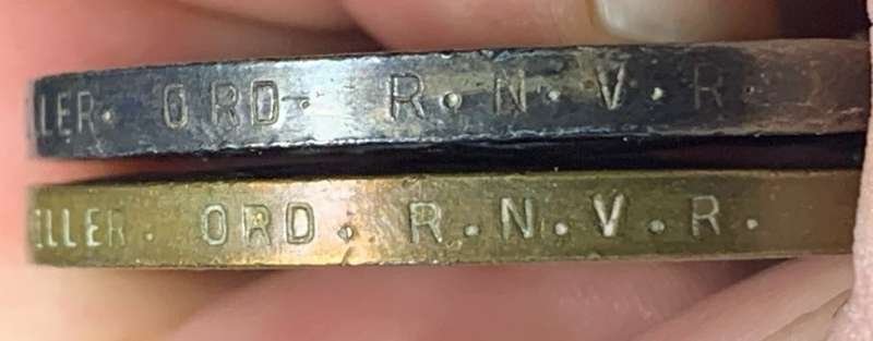 Full Size World War One Pair to:E.Miller ORD R.N.V.R