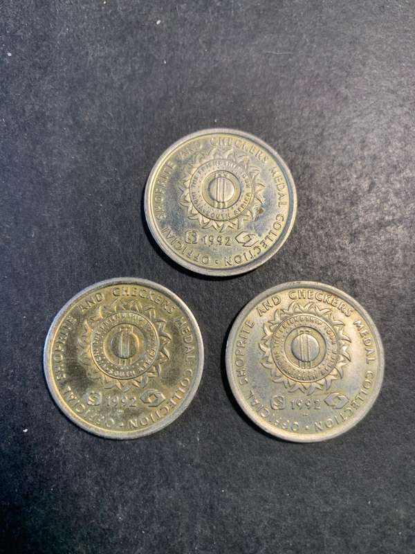 3 x Checkers Cricket Tokens
