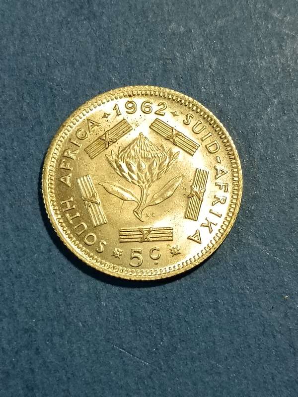 1962 silver 5 cent