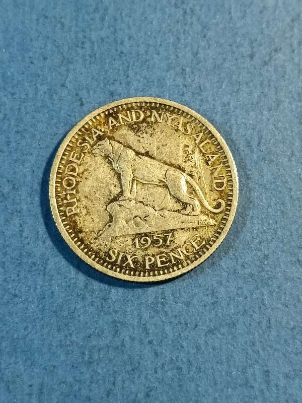 Rhodesia and Nyasaland 6 Pence 1957
