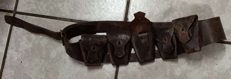 World War Two Era Leather Bandolier