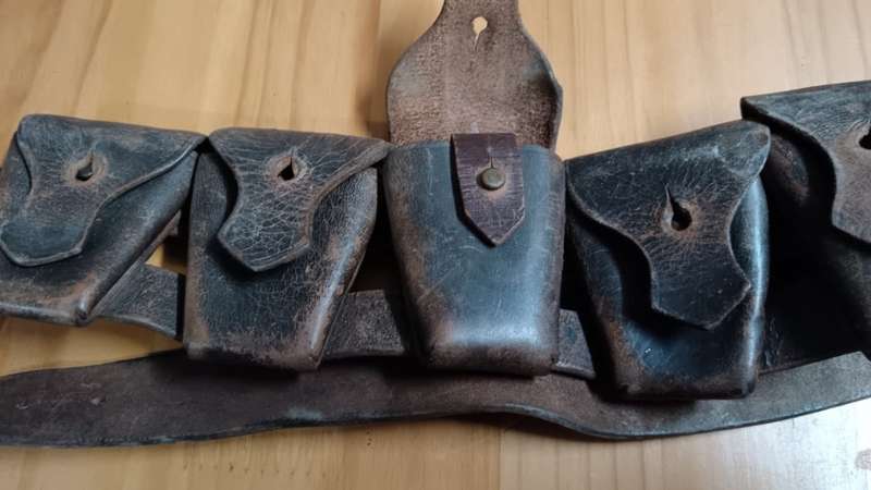 World War Two Era Leather Bandolier