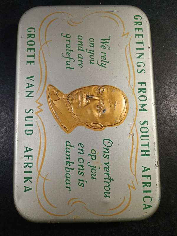 greetings from South Africa tin