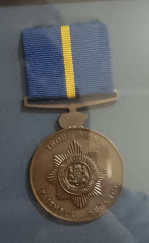 SADF - Collection of WW2 and SA Medals with Badges Framed