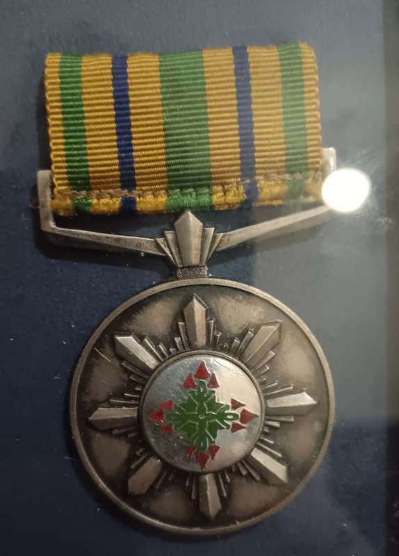 SADF - Collection of WW2 and SA Medals with Badges Framed
