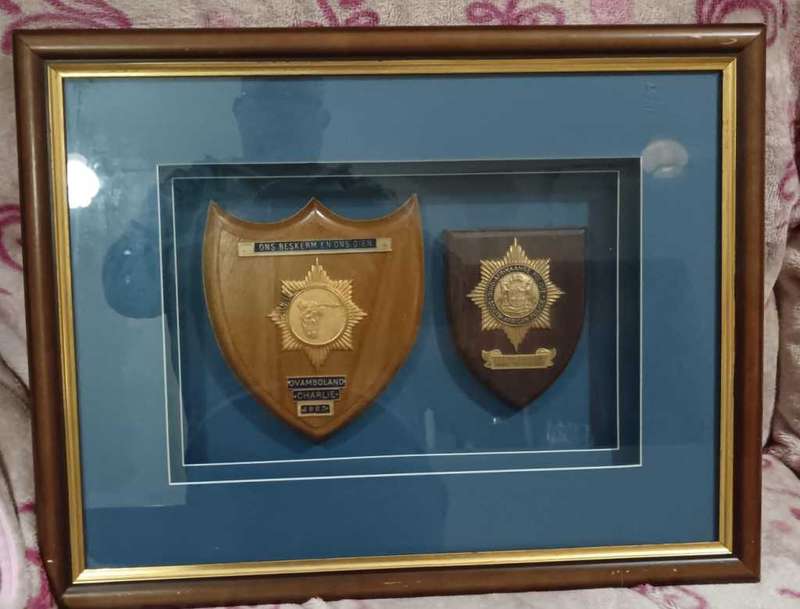 SADF - Pair of Framed Plaques