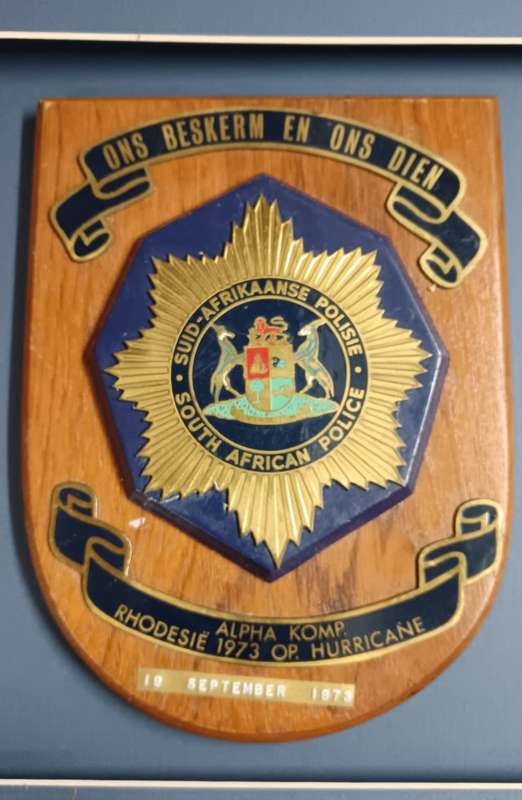 SADF - 3 SA Plaques Framed - Rhodesia Connection