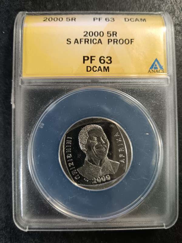 Mandela 2000 R5 graded PF63